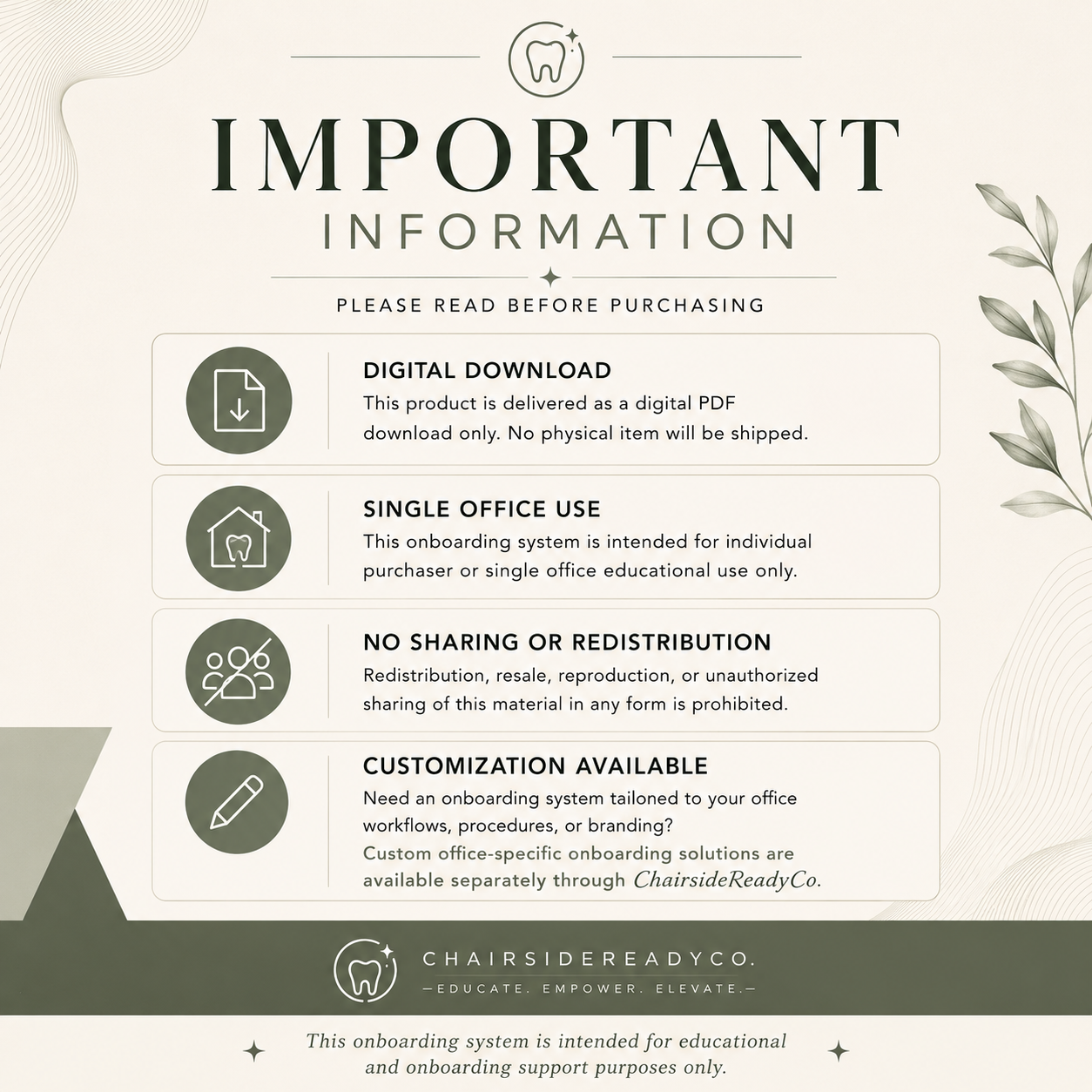 The Chairside Onboarding System
